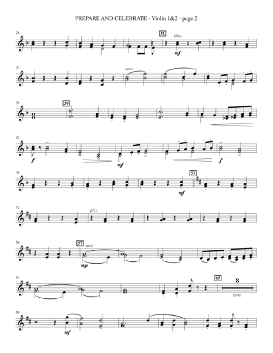Canticles in Candlelight - Violin 1 & 2 Choir scores gallery preview page 6
