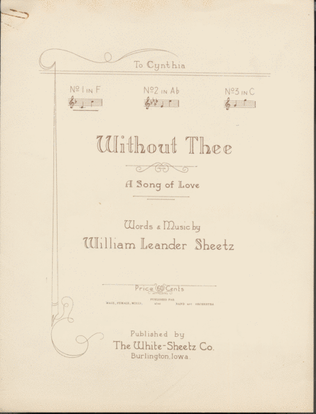 Book cover for Without Thee. A Song of Love
