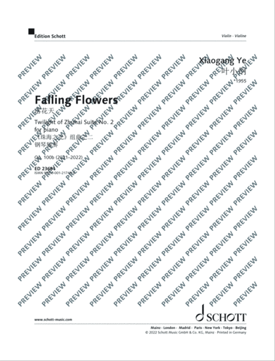 Falling Flowers Piano Solo scores gallery preview page 2