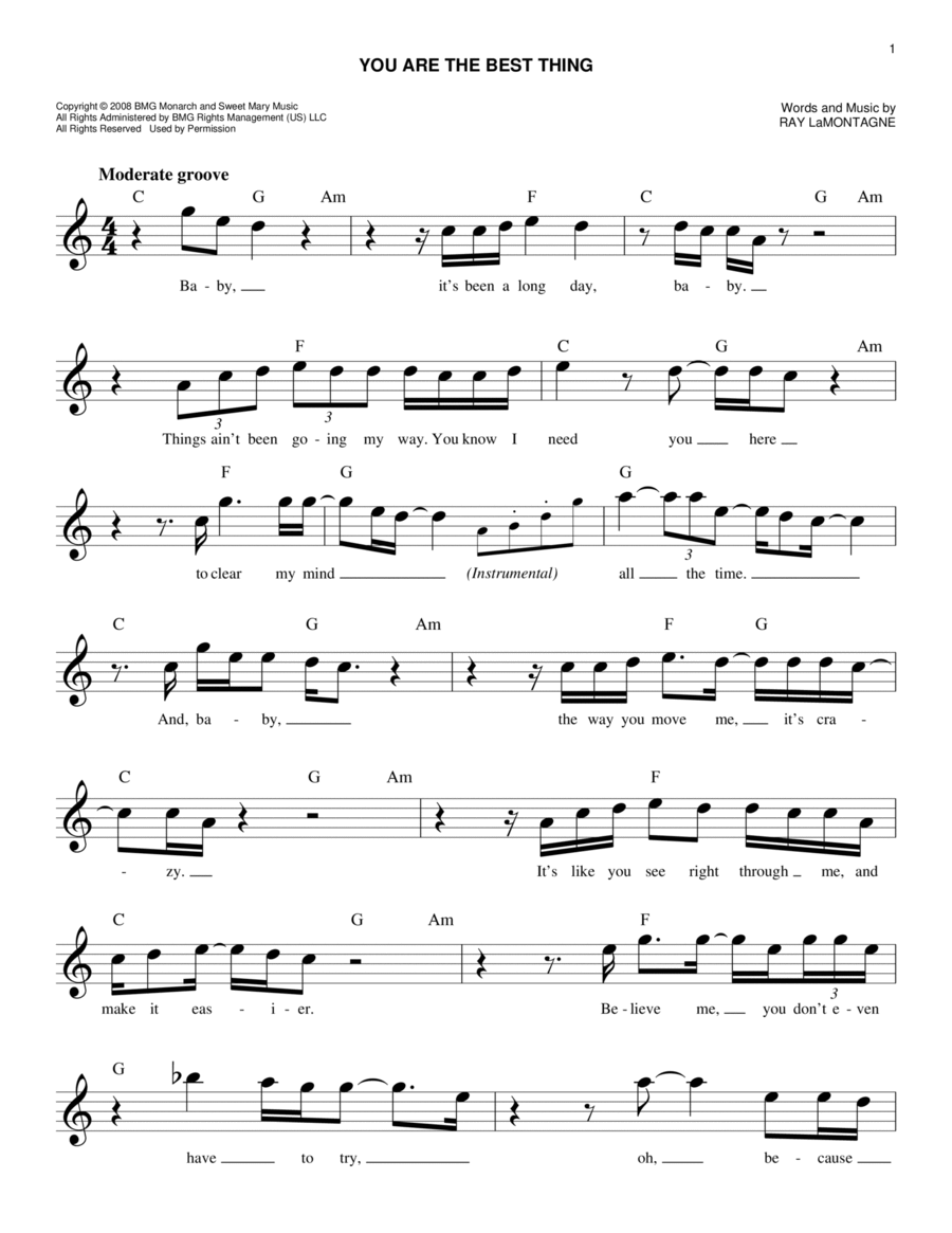 You Are The Best Thing You Are The Best Thing Piano scores gallery preview page 1