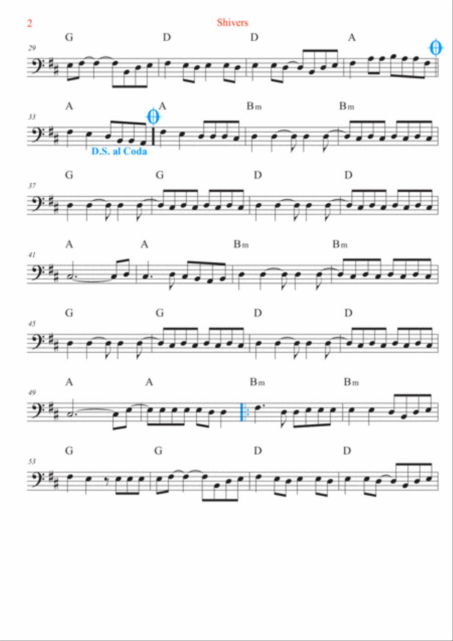 Shivers Cello Solo scores gallery preview page 2