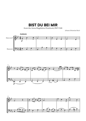 Book cover for Bist du bei Mir (BWV 508) (for French Horn and Bassoon)