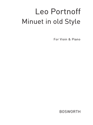 Minuet In Old Style For Violin And Piano