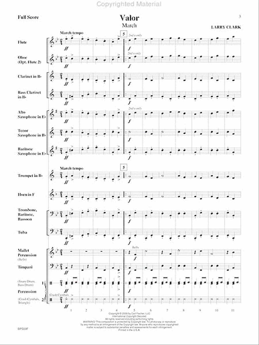 Valor Valor Concert Band scores gallery preview page 4