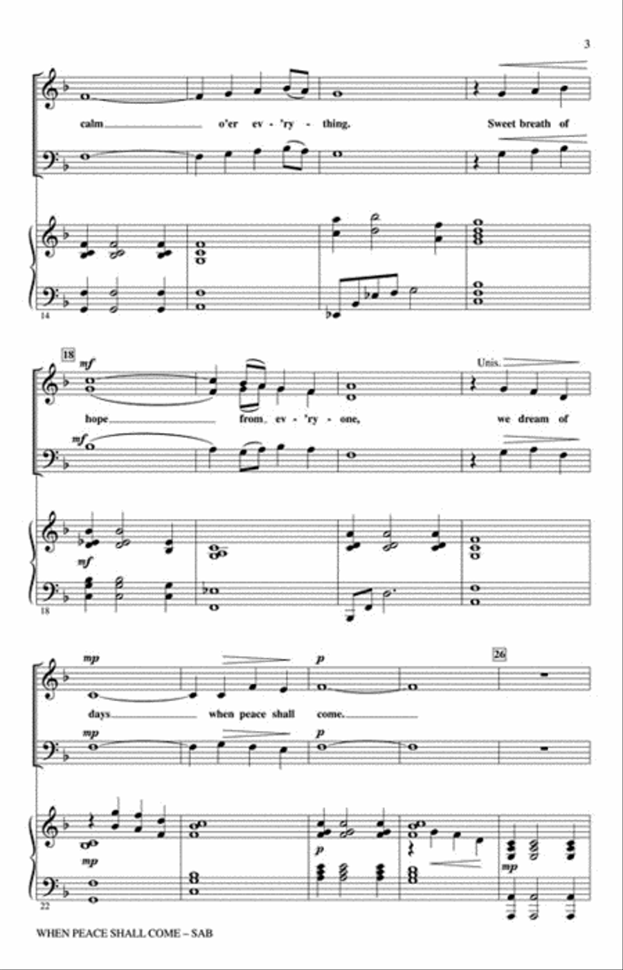 When Peace Shall Come When Peace Shall Come 3-Part scores gallery preview page 3