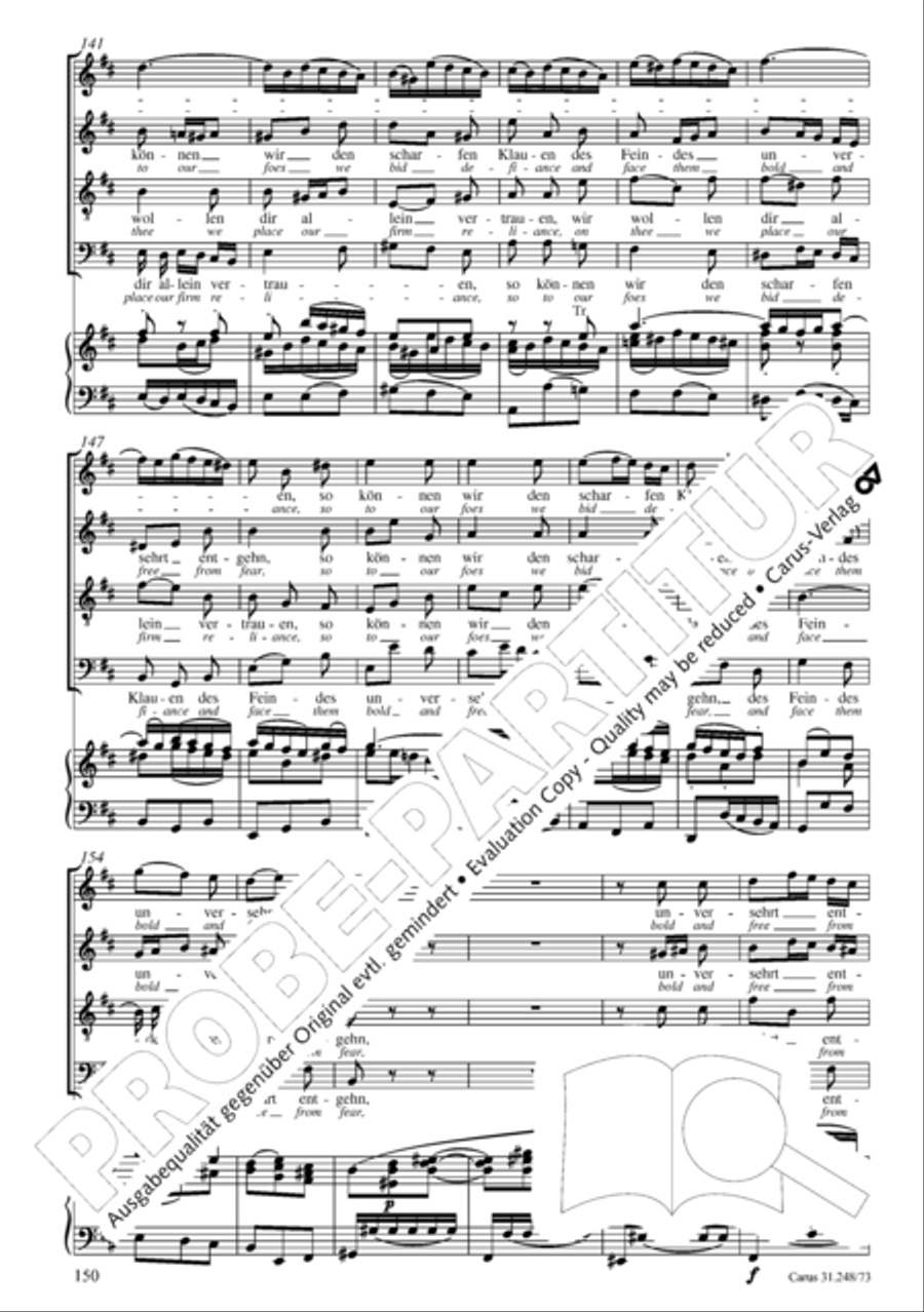 Christmas Oratorio (Weihnachtsoratorium, Teile IV-VI) 4-Part scores gallery preview page 71