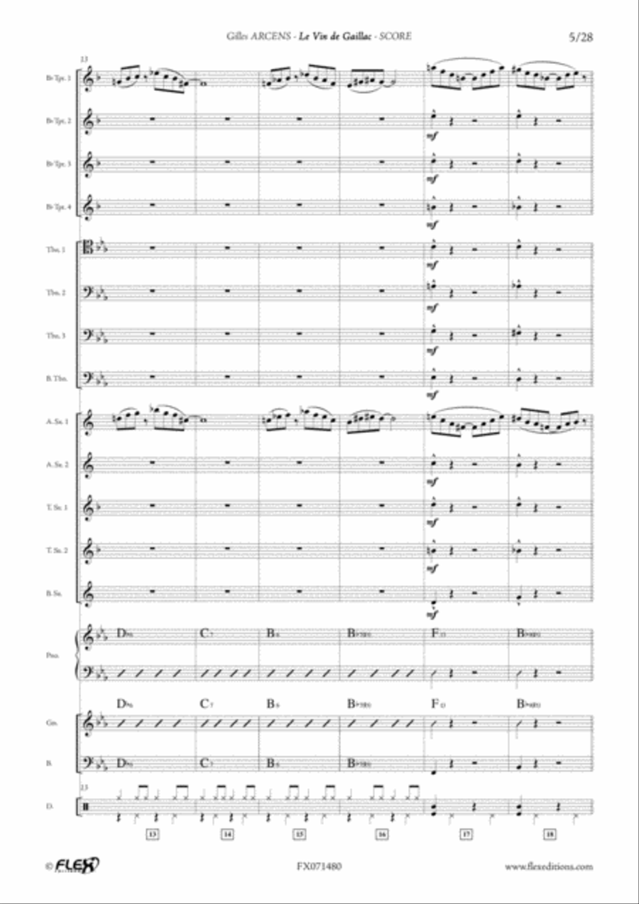 Le Vin de Gaillac Big Band scores gallery preview page 5