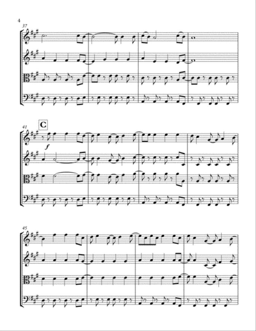 Viva La Vida String Quartet scores gallery preview page 4