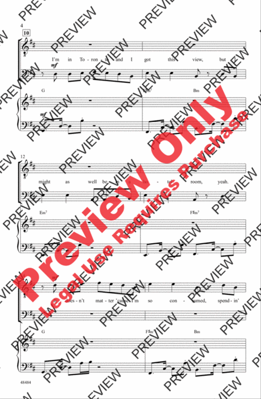 If I Can't Have You Men's Choir scores gallery preview page 4