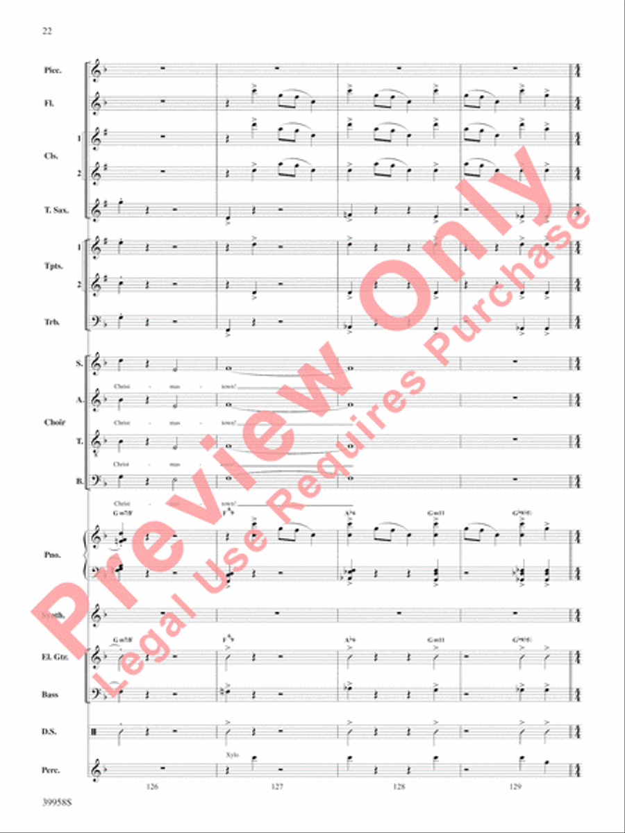 Elf: A Medley from the Broadway Musical Choir scores gallery preview page 23