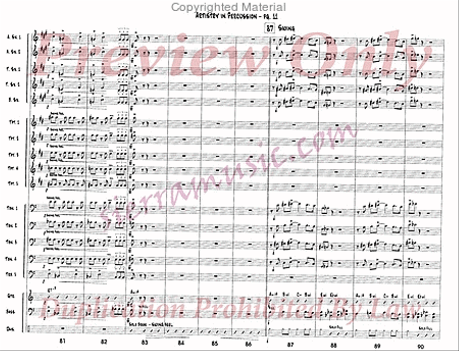 Artistry In Percussion Jazz Ensemble scores gallery preview page 12