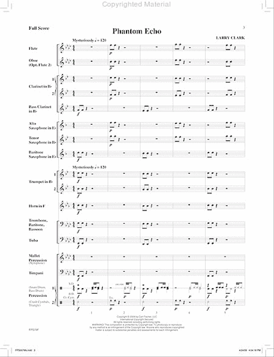 Phantom Echo Concert Band scores gallery preview page 4