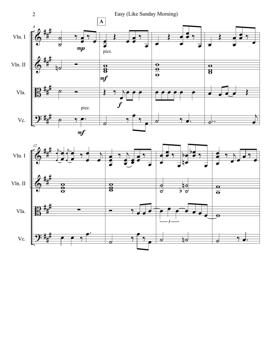 Easy String Quartet scores gallery preview page 2
