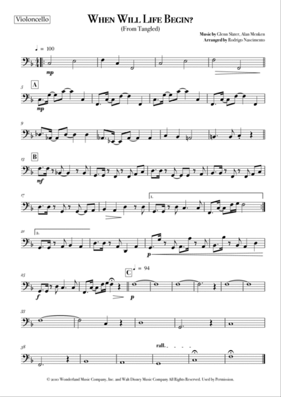 When Will My Life Begin? String Quartet scores gallery preview page 4