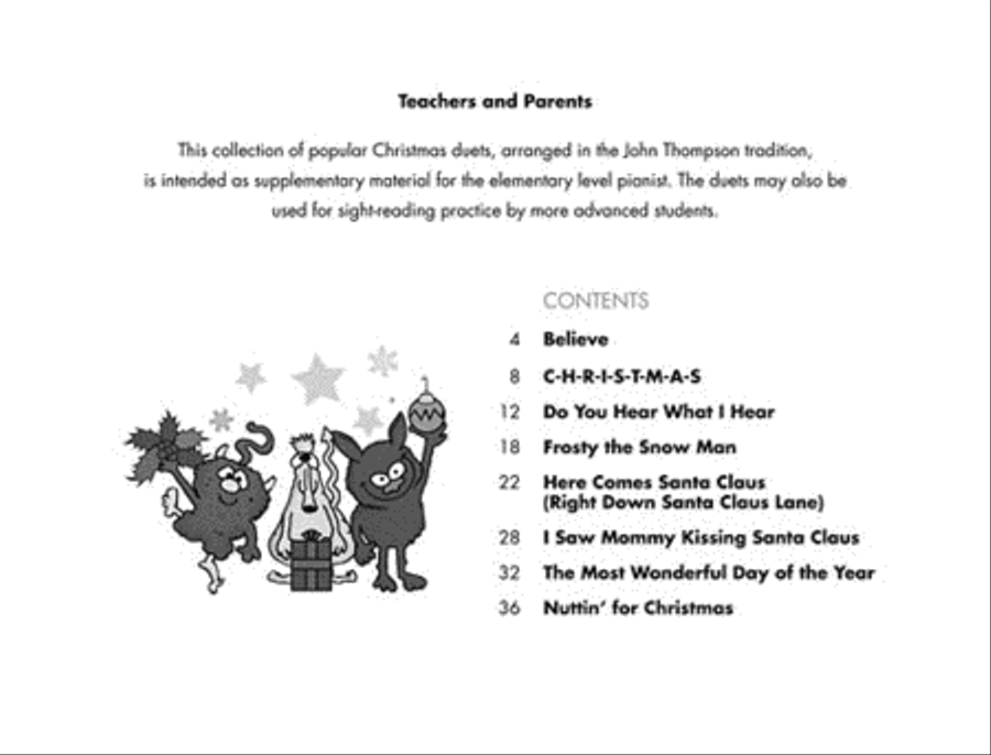 First Christmas Duets Easy Piano scores gallery preview page 2