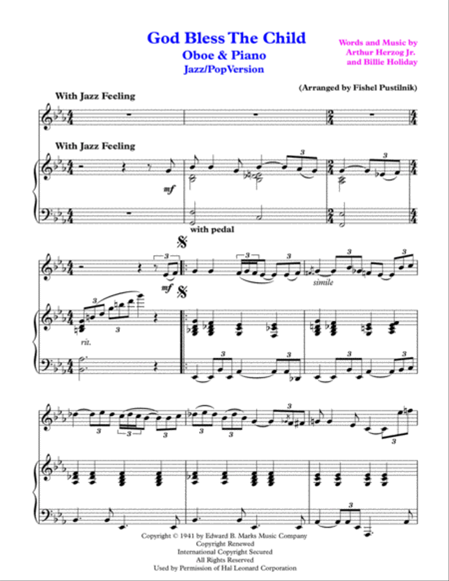 God Bless' The Child Small Ensemble scores gallery preview page 2