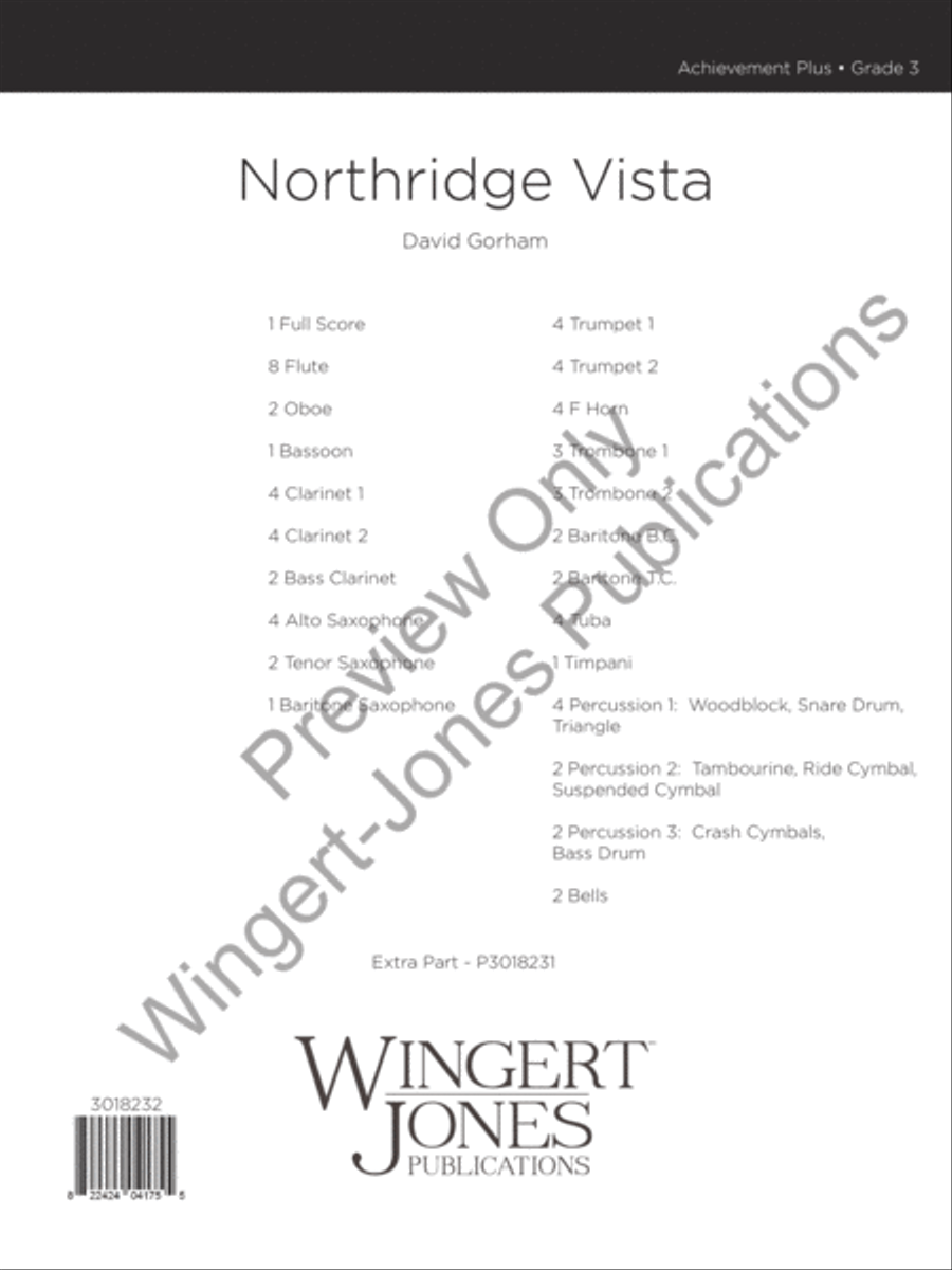 Northridge Vista Concert Band scores gallery preview page 2