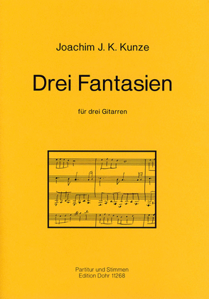 Book cover for Drei Fantasien für drei Gitarren