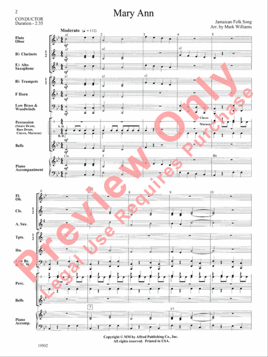 Mary Ann Concert Band scores gallery preview page 3