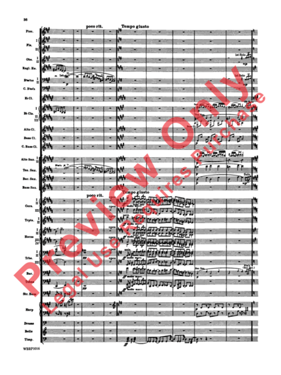 Rhapsody in Blue Concert Band scores gallery preview page 39