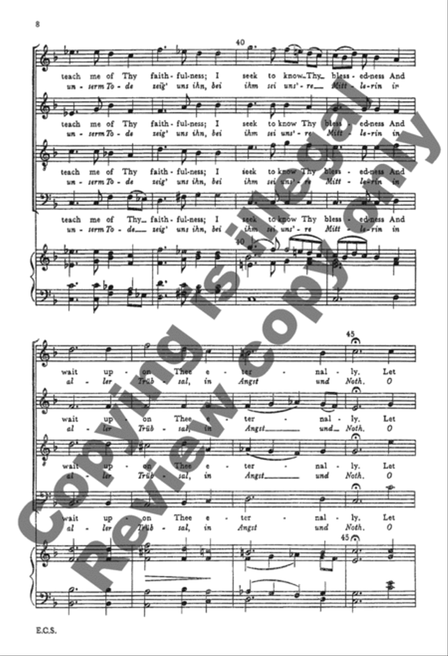 O hear me when I call on Thee (Sei Mutter der Barmherzigkeit) 4-Part scores gallery preview page 15