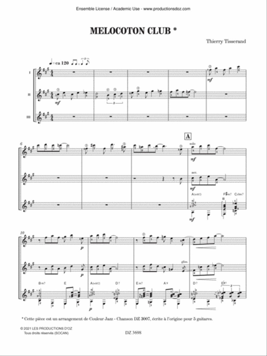 Melocoton Club Guitar Ensemble scores gallery preview page 3