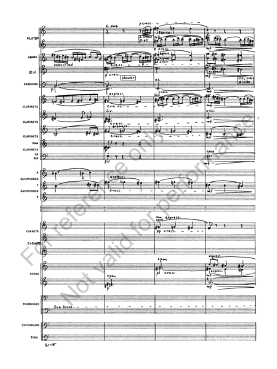 Prelude to the Afternoon of a Faun Concert Band scores gallery preview page 17