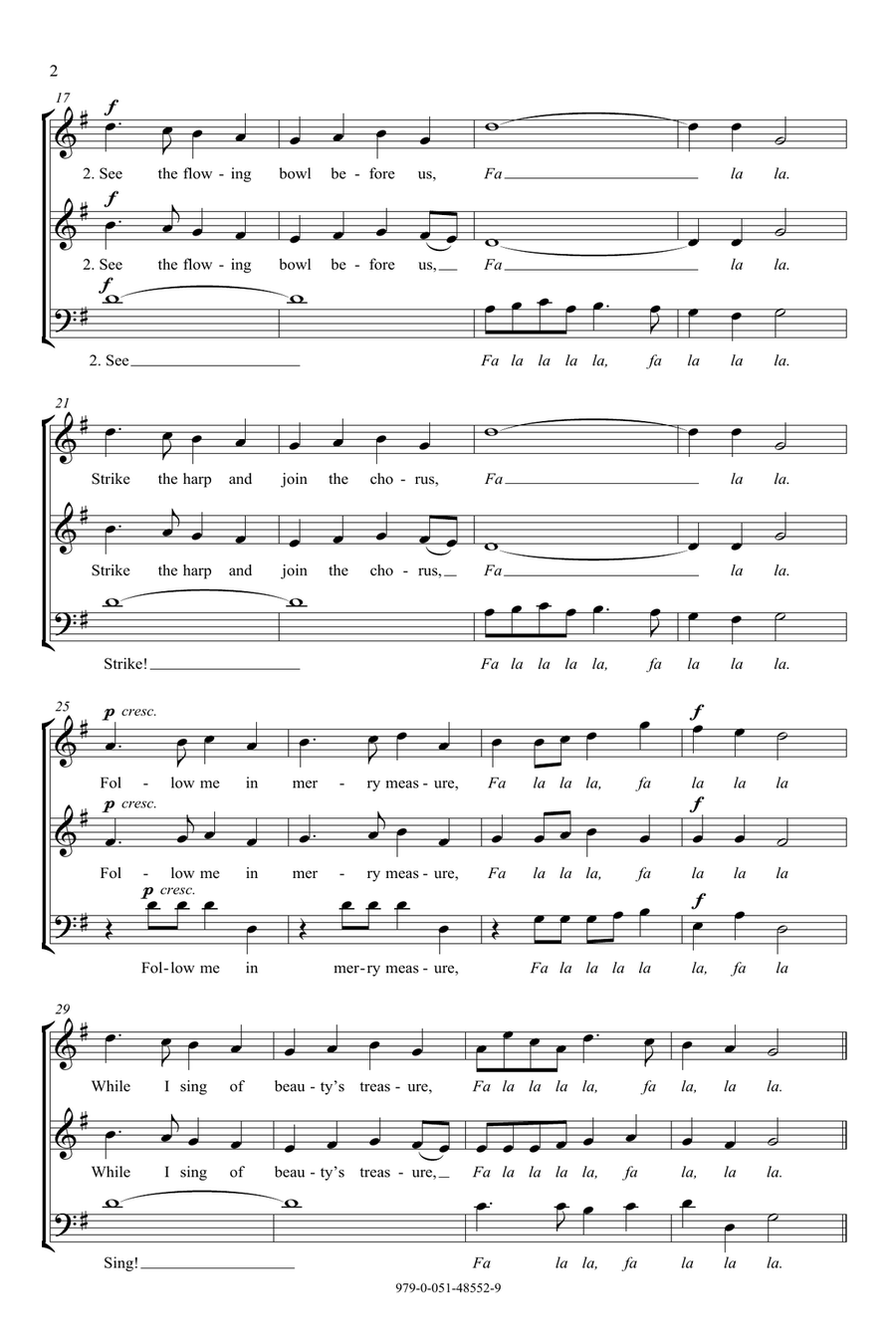 Holiday Carols for SAB Choirs 3-Part scores gallery preview page 2