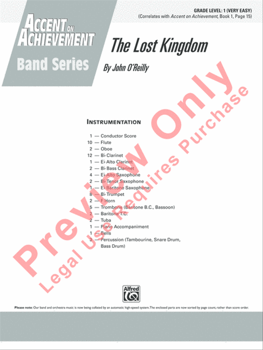 The Lost Kingdom The Lost Kingdom Concert Band scores gallery preview page 2