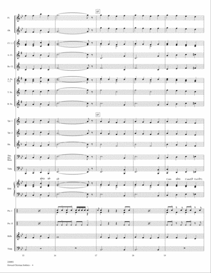 Onward Christian Soldiers Concert Band scores gallery preview page 4