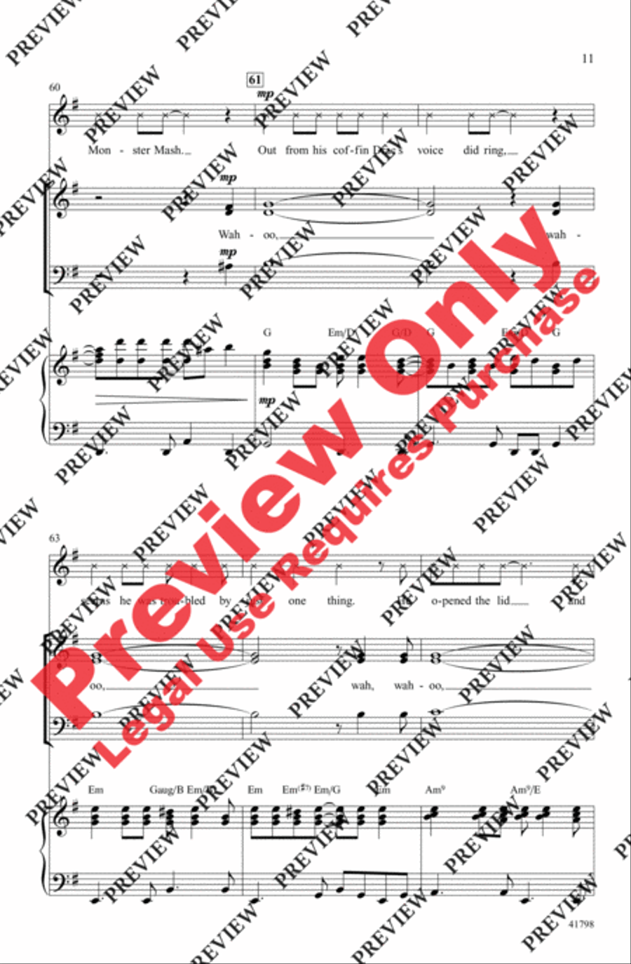 Monster Mash - SoundTrax CD (CD only) Choir scores gallery preview page 11
