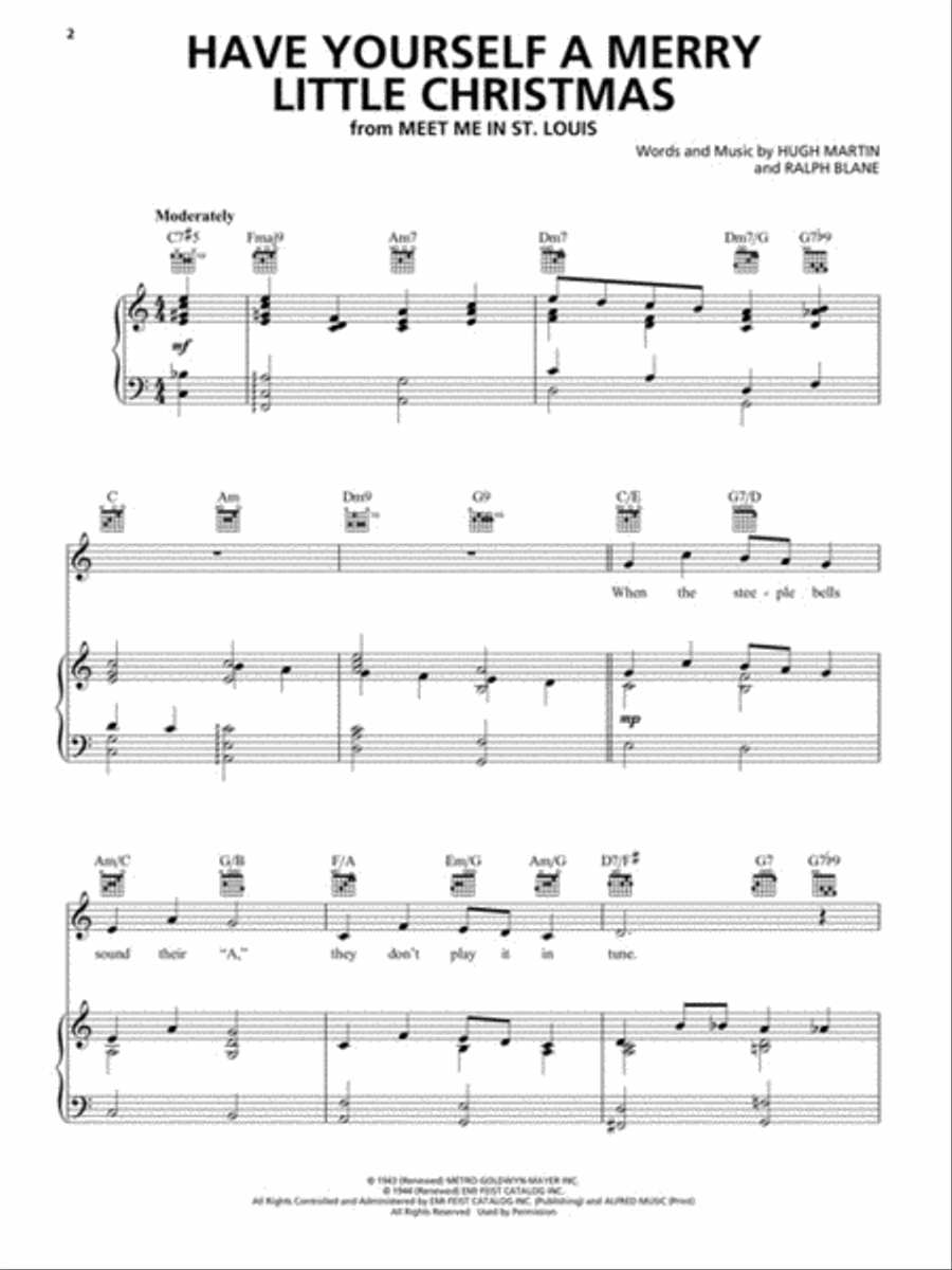 Have Yourself a Merry Little Christmas Piano, Vocal, Guitar scores gallery preview page 2