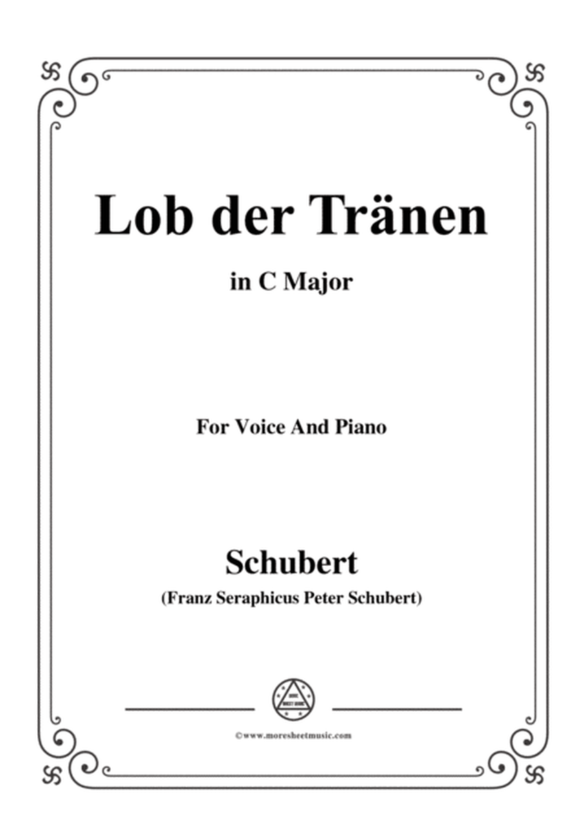 Schubert-Lob der Tränen,Op.13 No.2,in C Major,for Voice&Piano image number null