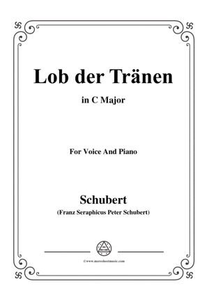 Schubert-Lob der Tränen,Op.13 No.2,in C Major,for Voice&Piano