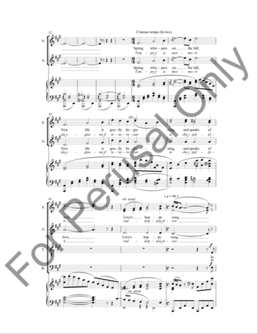 Song Of Spring 4-Part scores gallery preview page 5