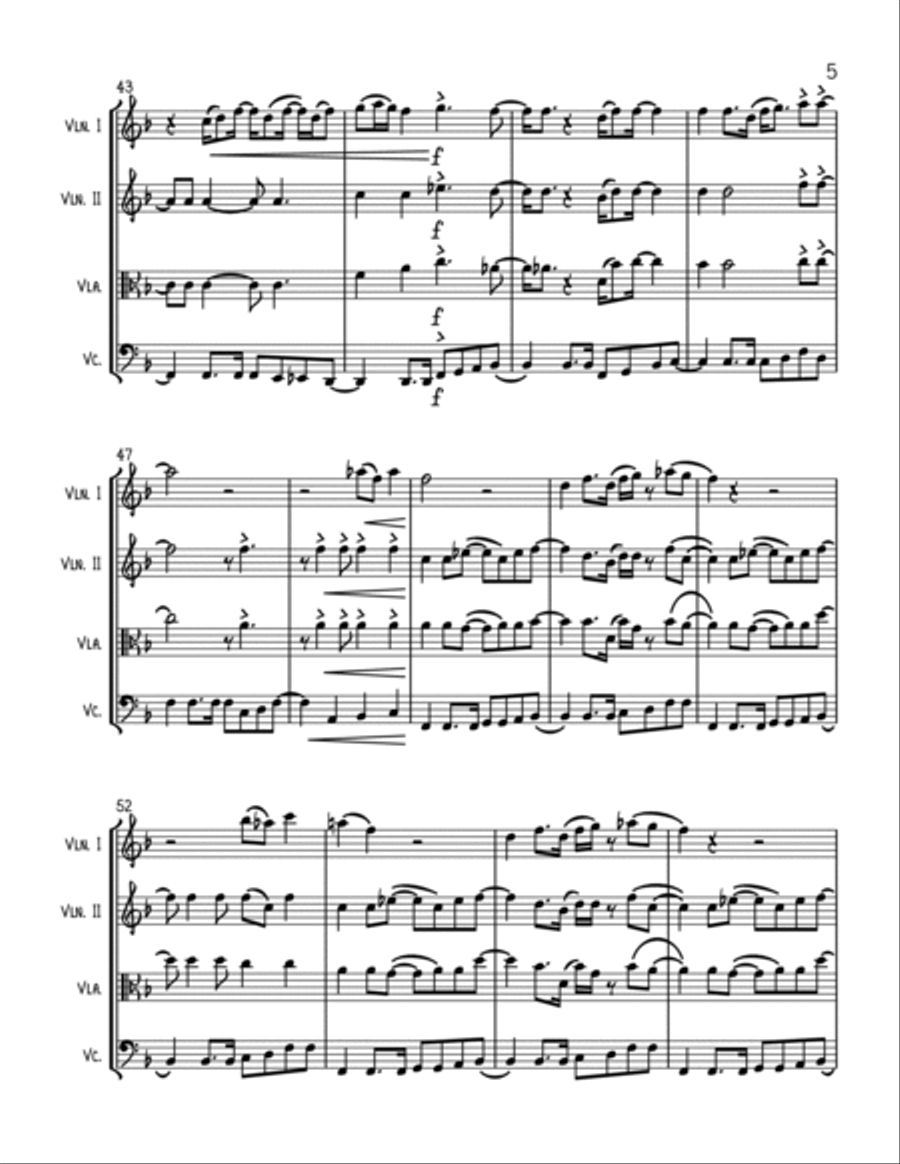Signed, Sealed, Delivered I'm Yours String Quartet scores gallery preview page 5