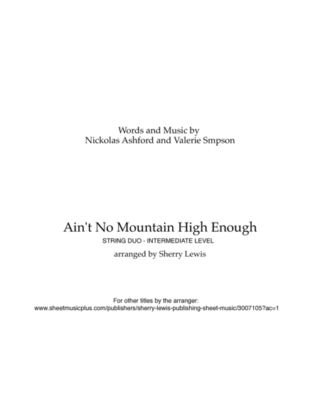 Ain't No Mountain High Enough image number null