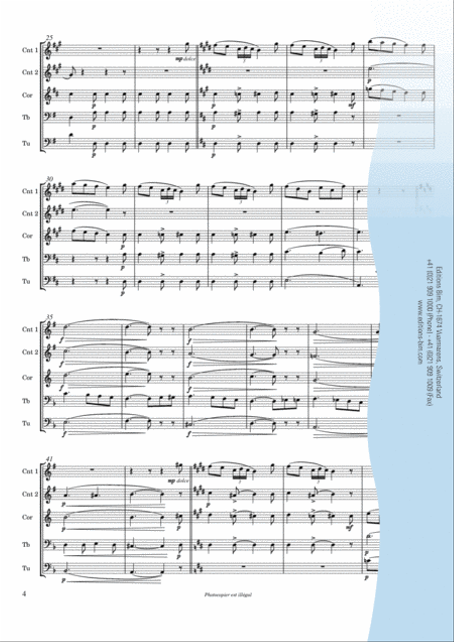 Quintette No. 9 Brass Quintet scores gallery preview page 3