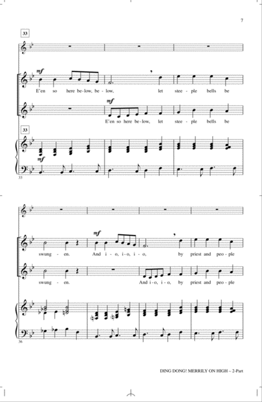 Ding Dong! Merrily On High 2-Part scores gallery preview page 5