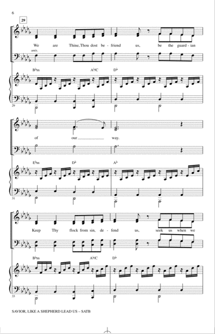 Savior, Like A Shepherd Lead Us Blessed Jesus 4-Part scores gallery preview page 5