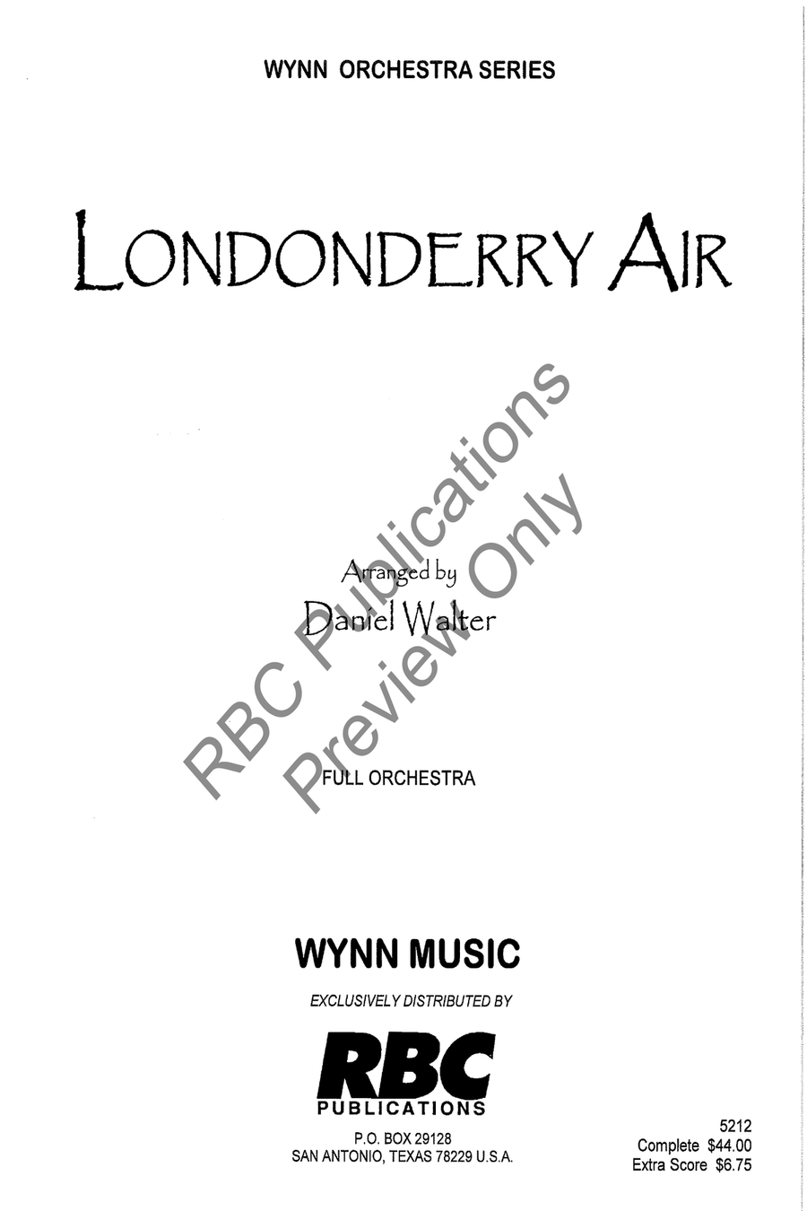Londonderry Air Full Orchestra scores gallery preview page 2