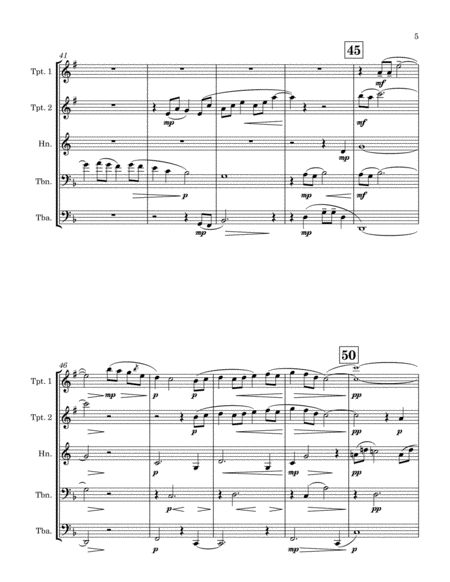 2. Paisaje Mexicano (from Three Latin American Sketches) for Brass Quintet image number null