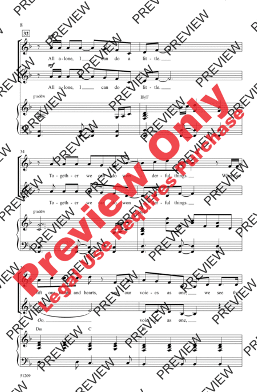 Beneath One Sun 2-Part scores gallery preview page 8