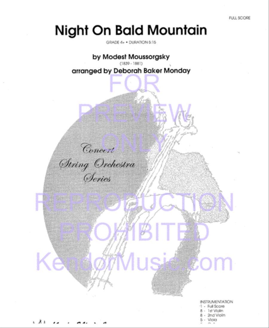 Night On Bald Mountain (Full Score) String Orchestra scores gallery preview page 2