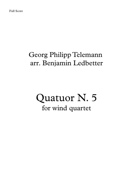 Quatuor N. 5