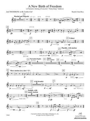 A New Birth of Freedom: (wp) 2nd B-flat Trombone T.C.