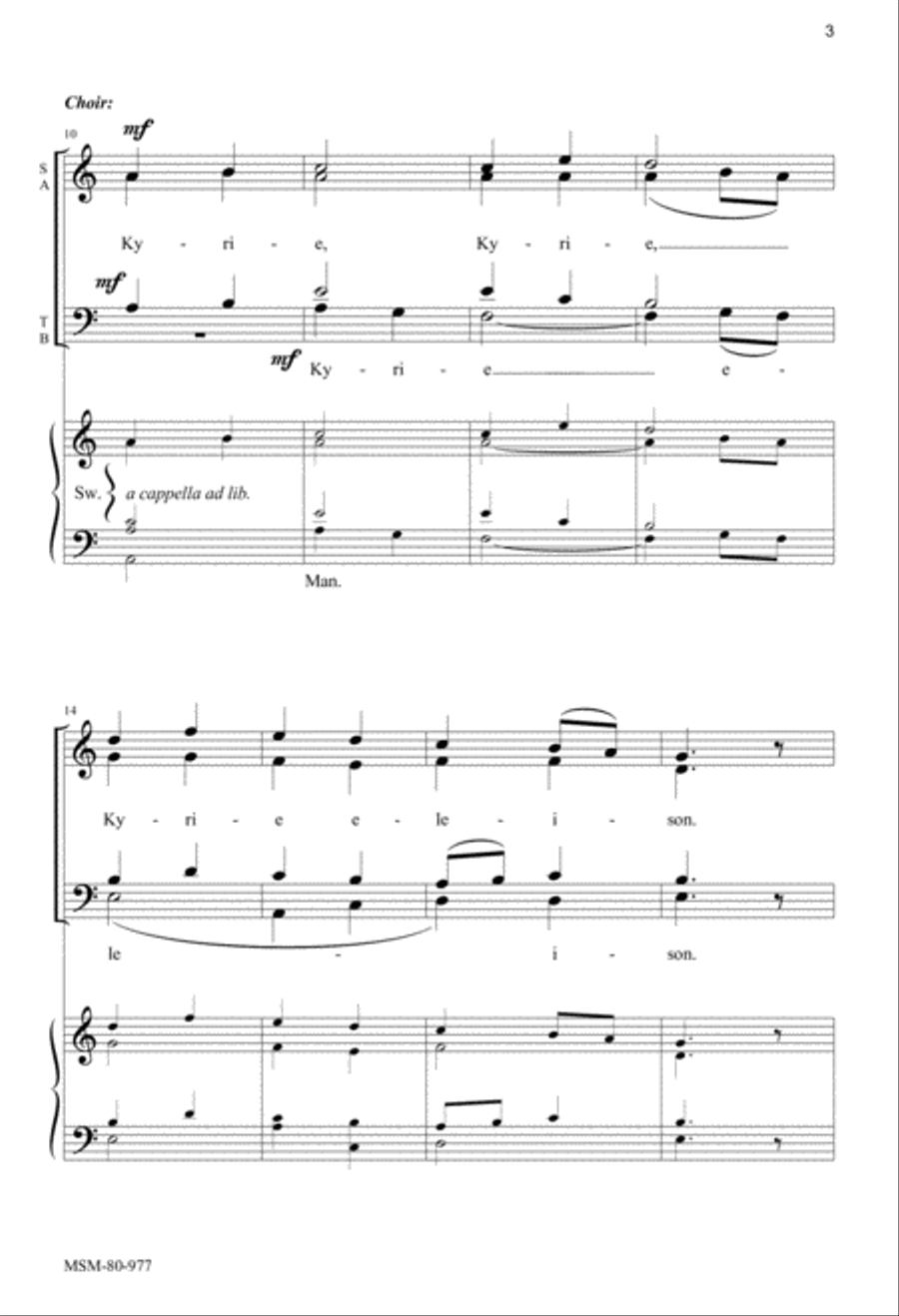 Kyrie Eleison 4-Part scores gallery preview page 3
