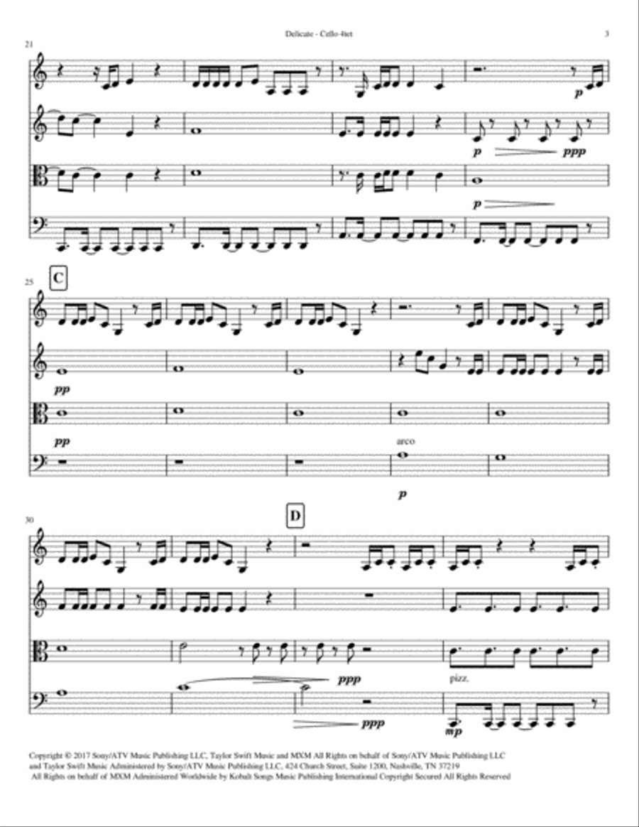 Delicate String Quartet scores gallery preview page 3