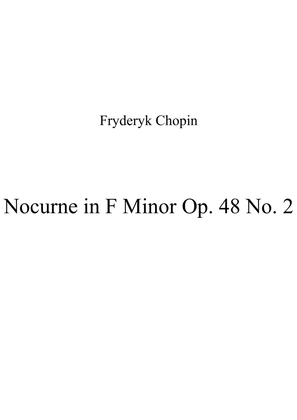 Book cover for Nocurne in F Minor Op. 48 No. 2