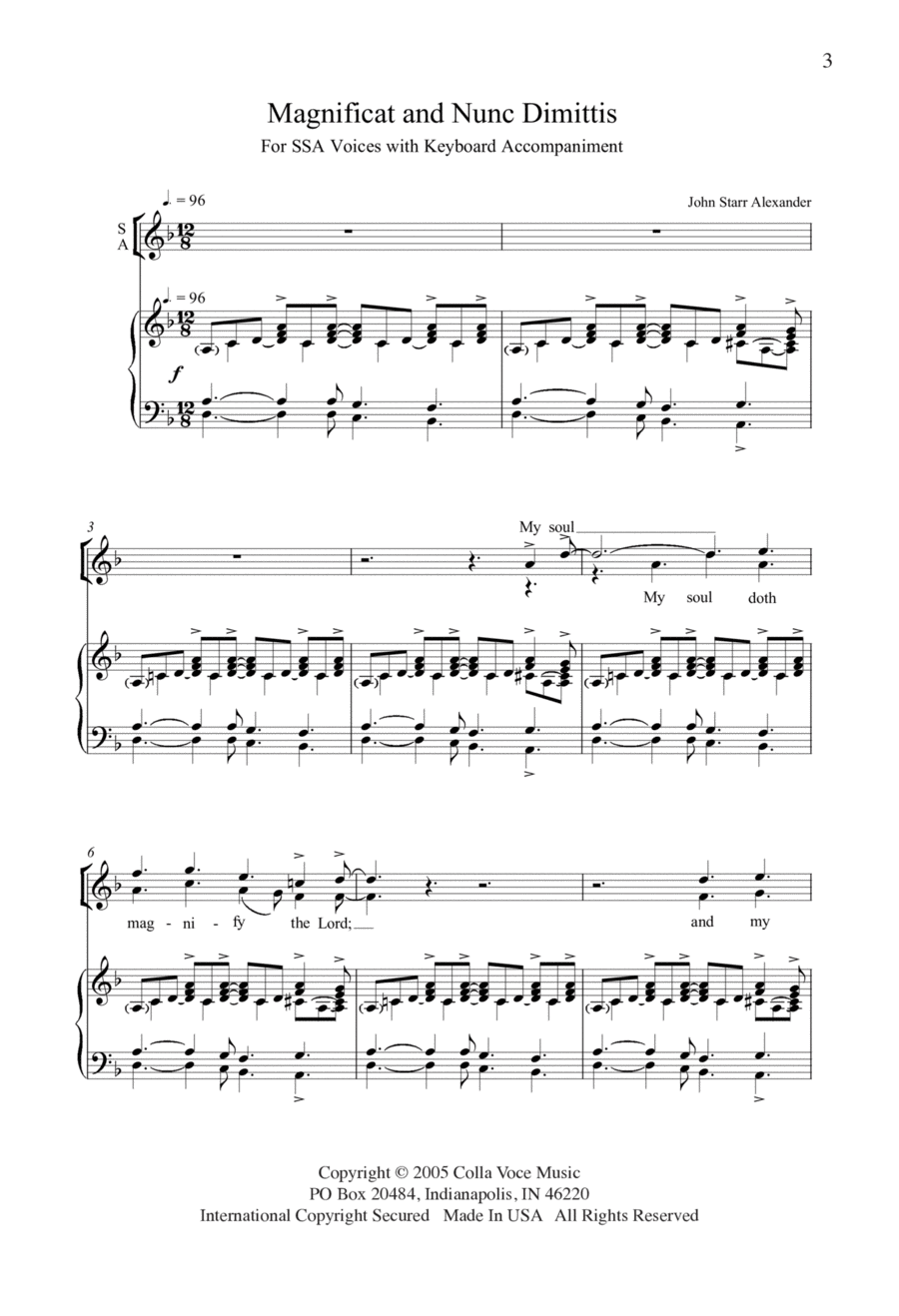 Magnificat and Nunc Dimittis